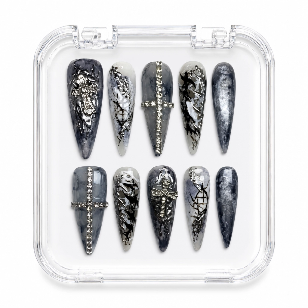 Press-on Nails Wholesale $7.90 Gothic Marble Luxe by Yabe Vietnam