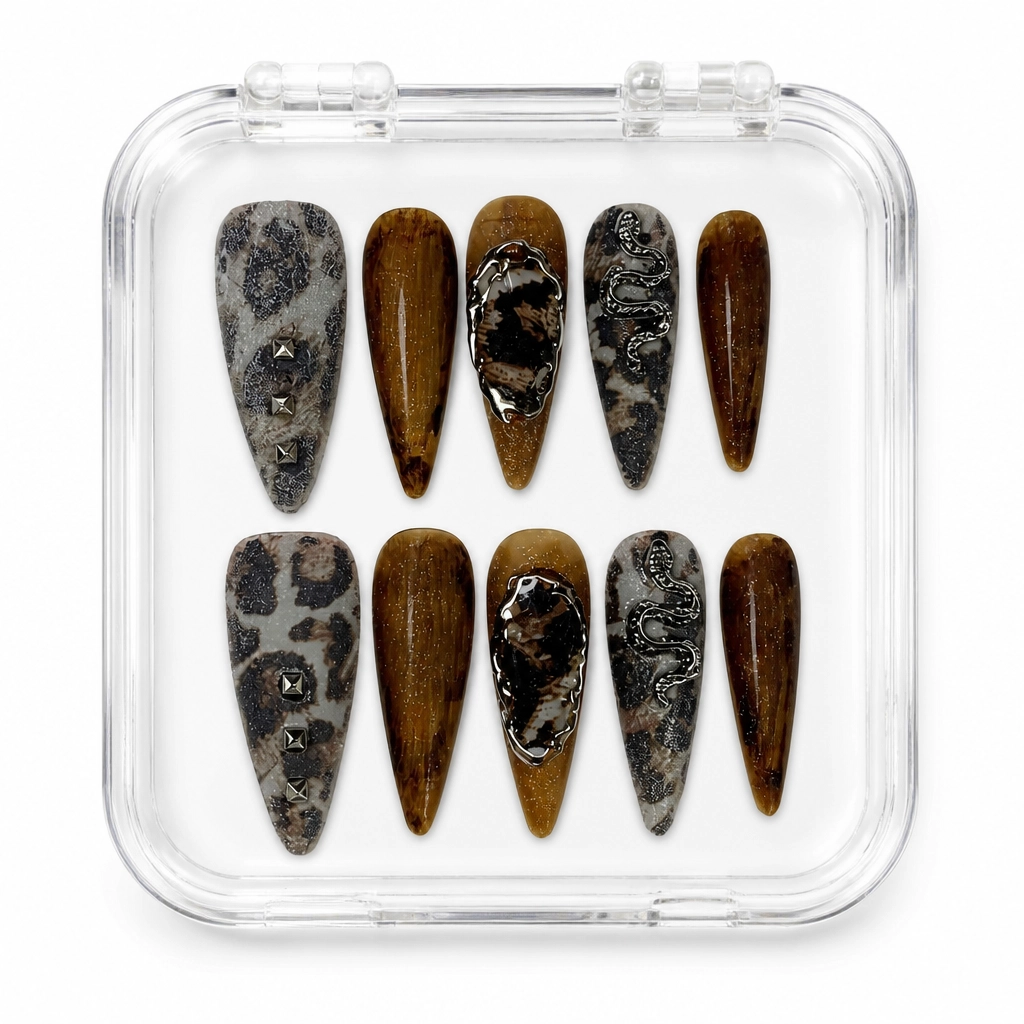 Press-on Nails Wholesale $7.90 Amber Jungle Luxe by Yabe Vietnam