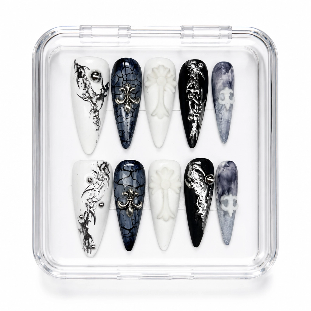 Press-on Nails Wholesale $7.90 Royal Fleur by Yabe Vietnam