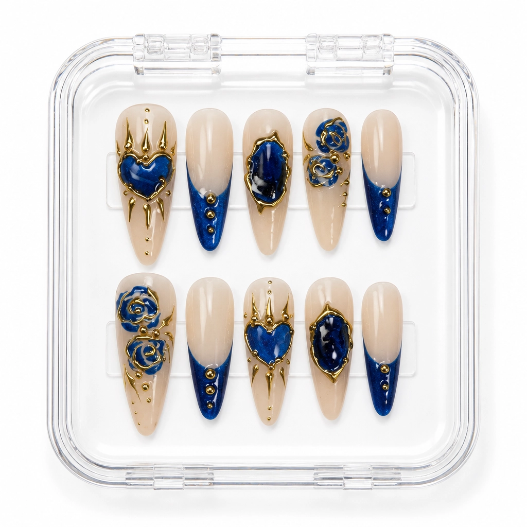 Press-on Nails Wholesale $7.90 Royal Blue Elegance by Yabe Vietnam