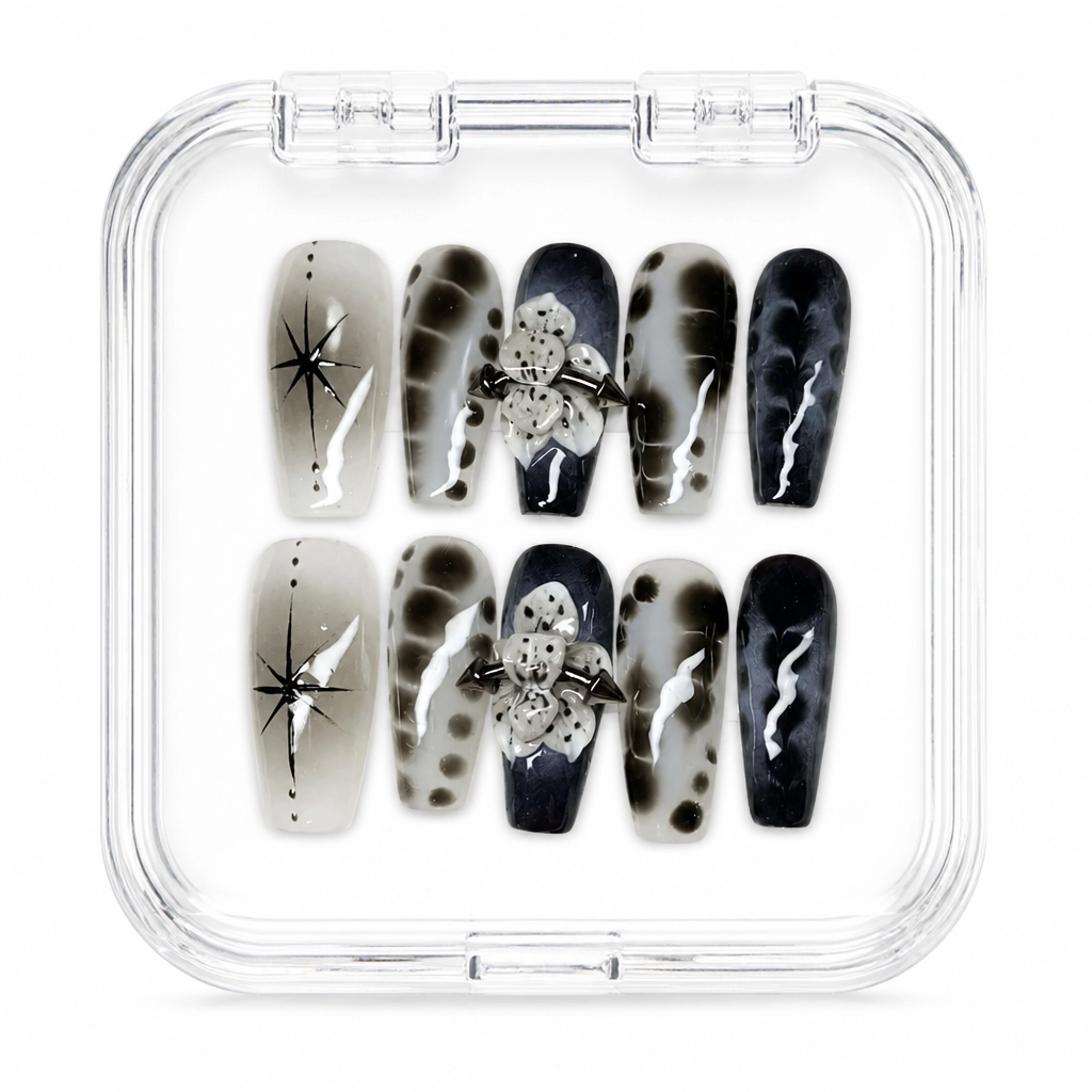 Press-on Nails Wholesale $7.90 Punk Blossom by Yabe Vietnam