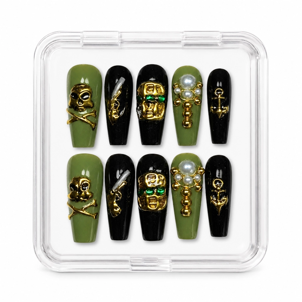 Press-on Nails Wholesale $7.90 Gilded Corsair by Yabe Vietnam
