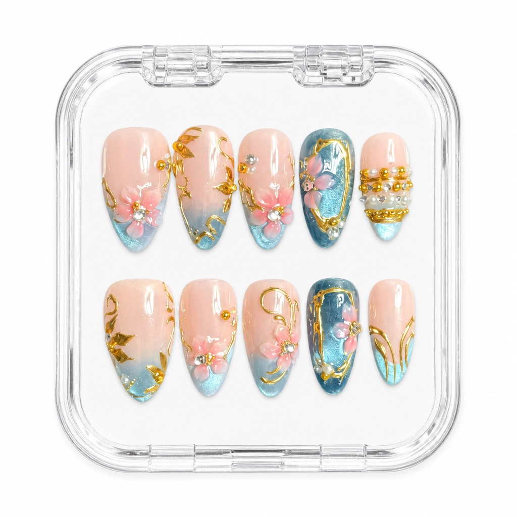 Press-on Nails Wholesale $7.90 Sakura Luxe by Yabe Vietnam