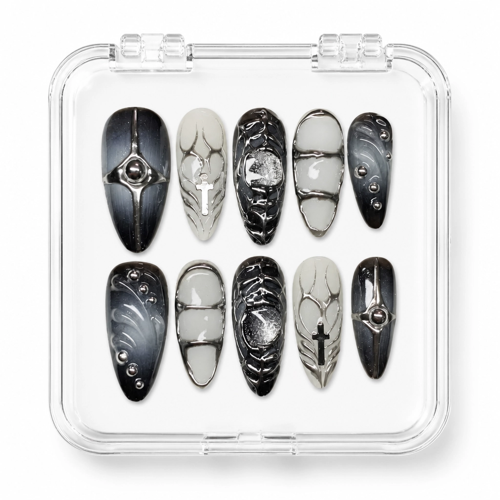 Press-on Nails Wholesale $7.90 Gothic Cyber Eclipse by Yabe Vietnam