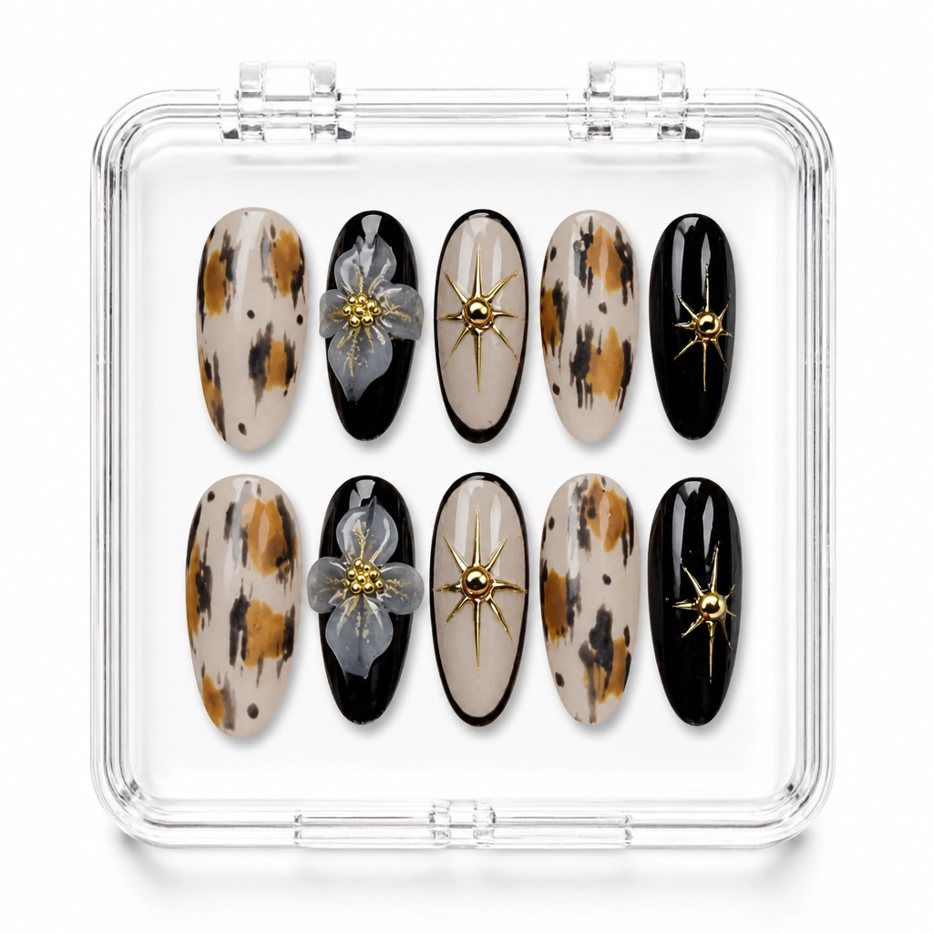Press-on Nails Wholesale $7.90 Velvet Leopard Sun by Yabe Vietnam