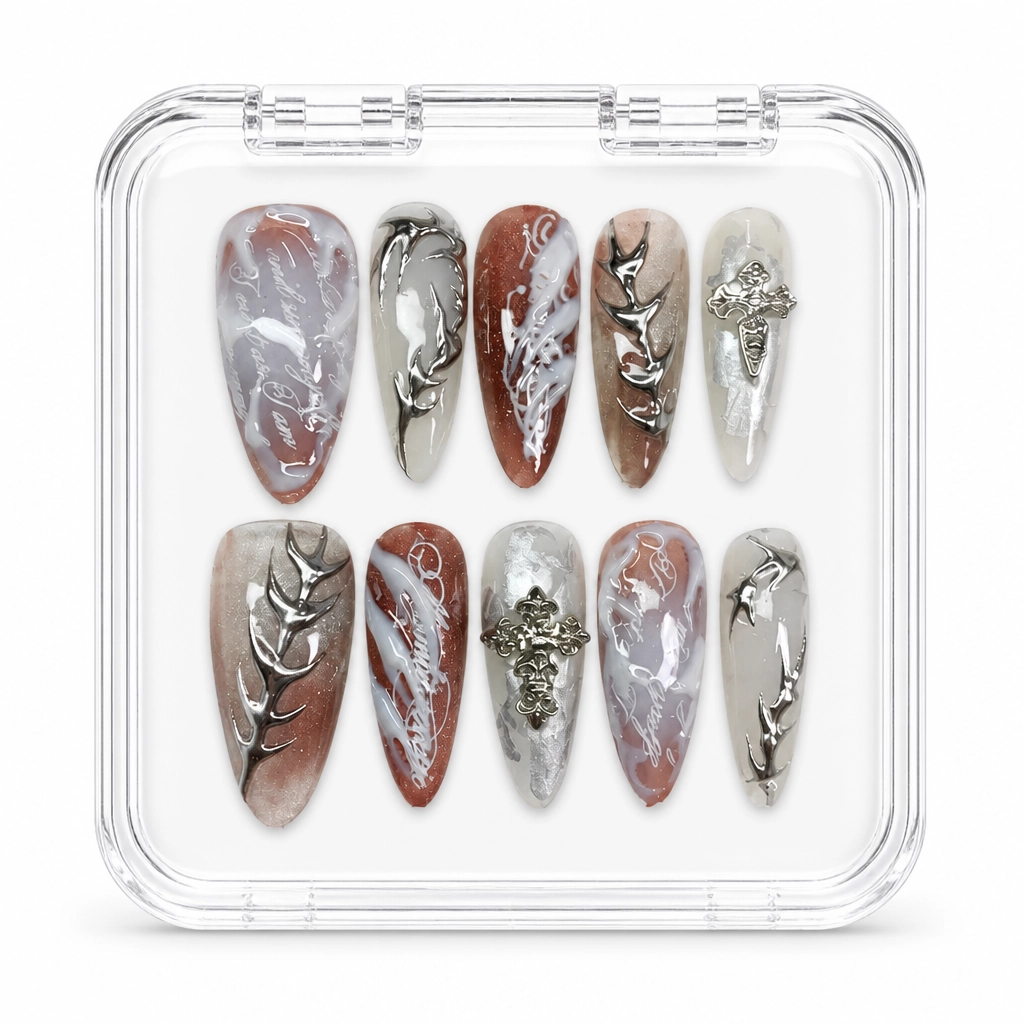 Press-on Nails Wholesale $7.90 Gothic Glamour by Yabe Vietnam