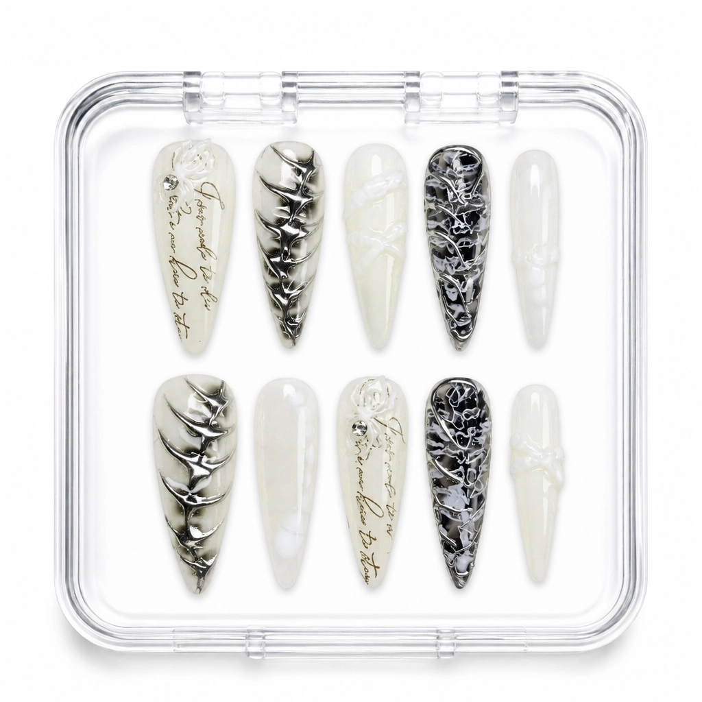Press-on Nails Wholesale $7.90 Gothic Elegance by Yabe Vietnam