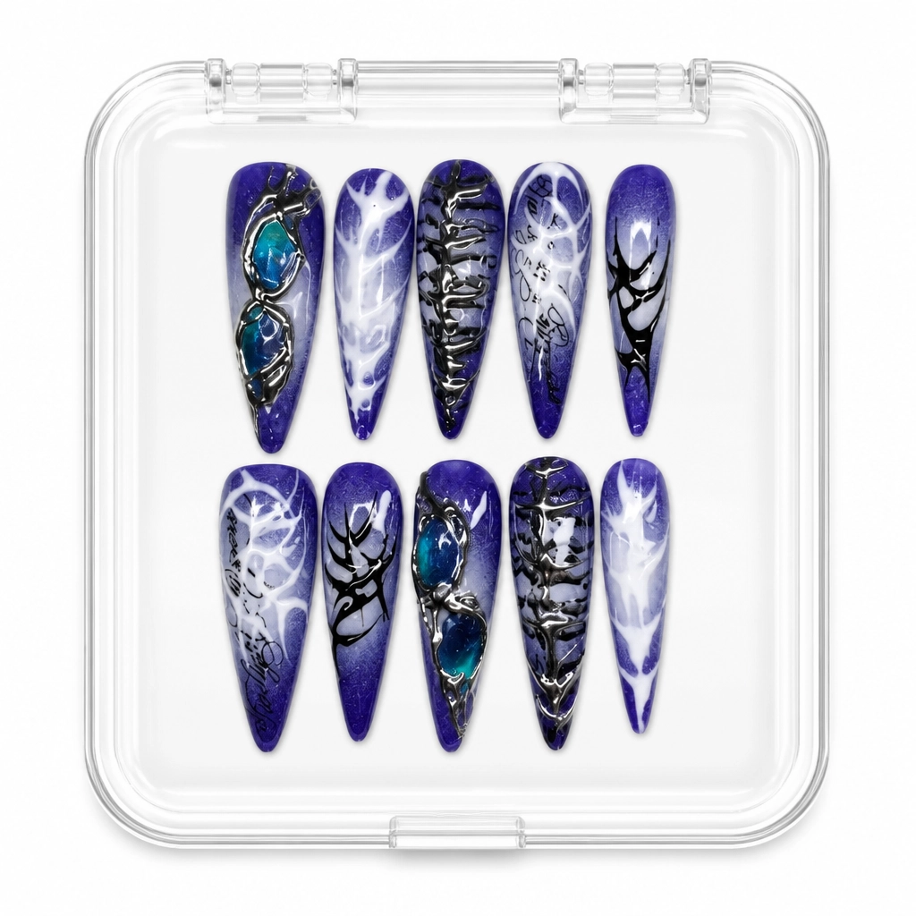 Press-on Nails Wholesale $7.90 Violet Cyberdream by Yabe Vietnam