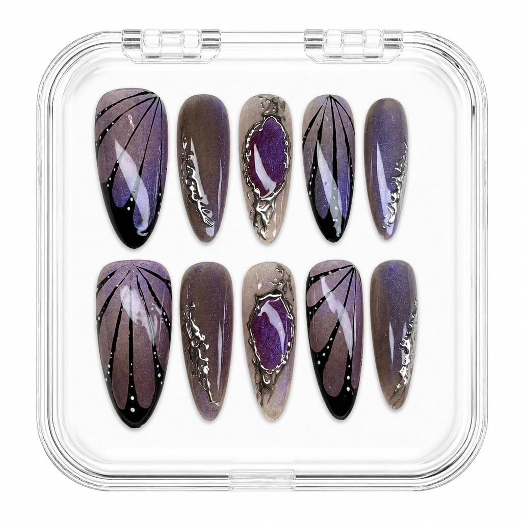 Press-on Nails Wholesale $7.90 Butterfly Elegance by Yabe Vietnam