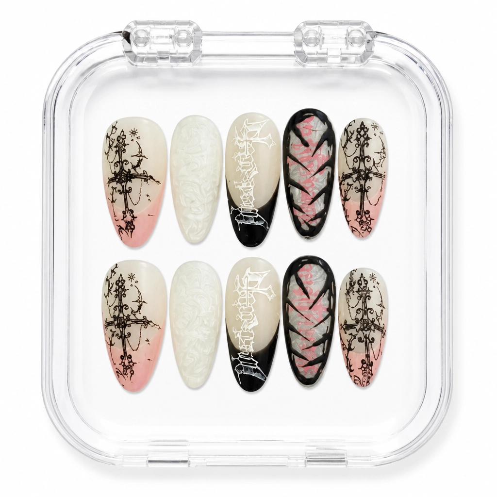 Press-on Nails Wholesale $7.90 Dark Romance by Yabe Vietnam