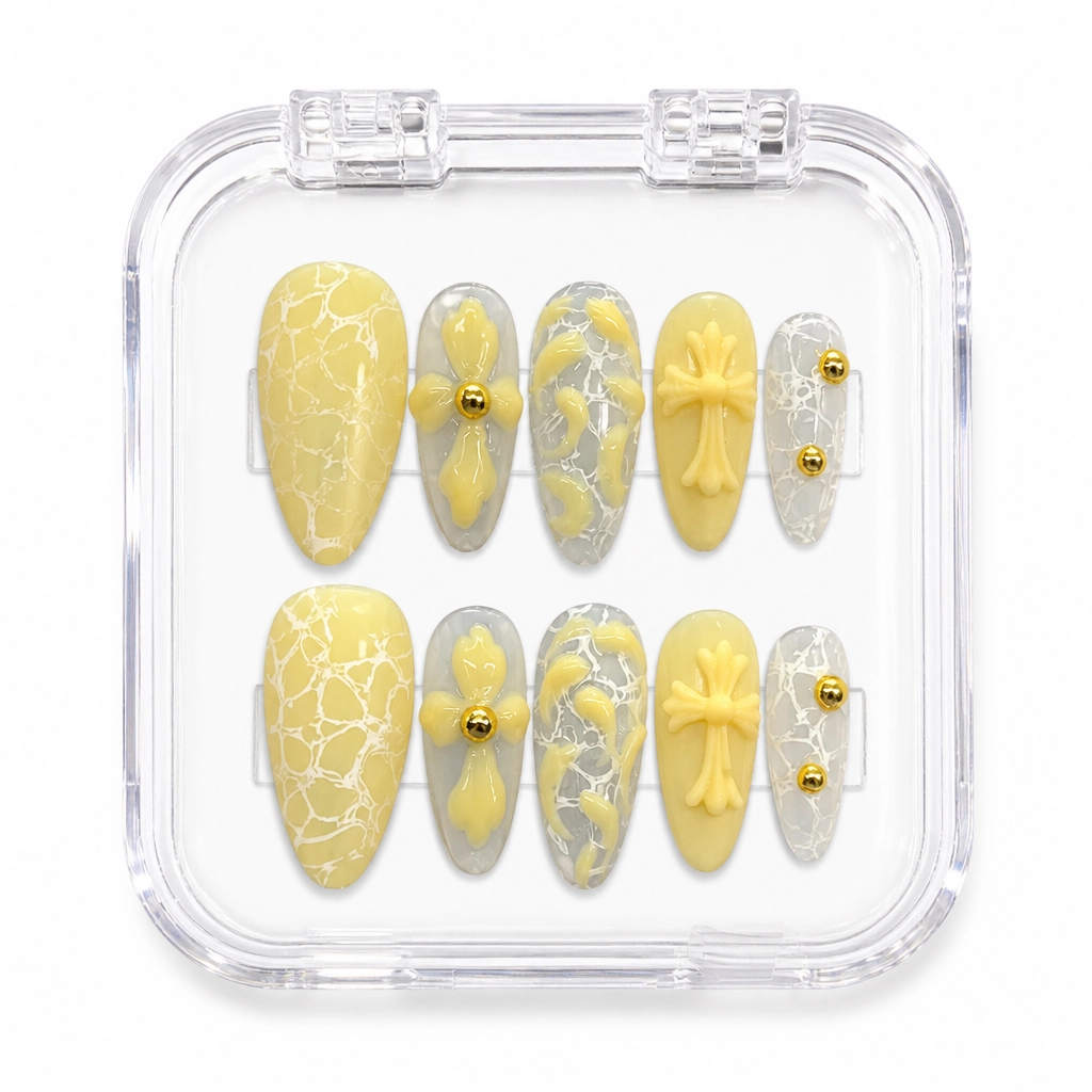 Press-on Nails Wholesale $7.90 Ivory Enchantment by Yabe Vietnam