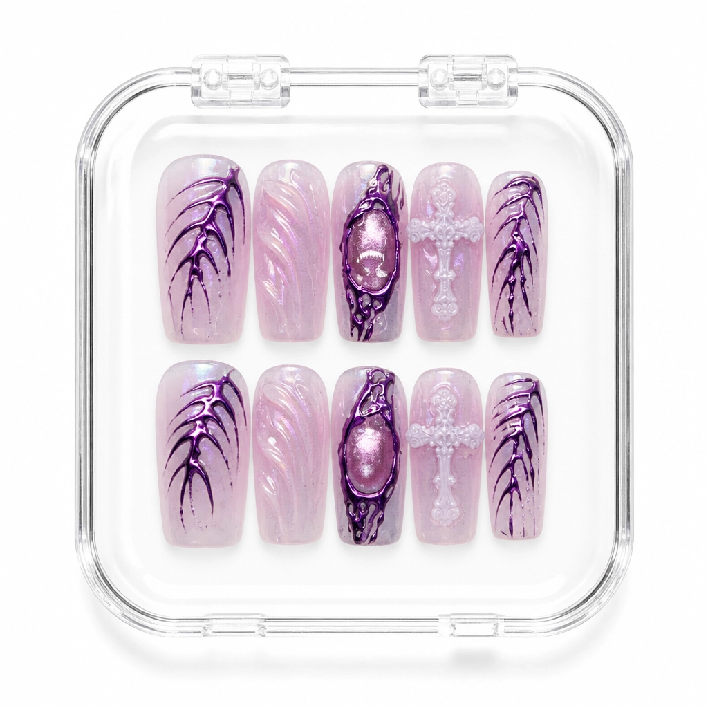 Press-on Nails Wholesale $7.90 Gothic Amethyst by Yabe Vietnam