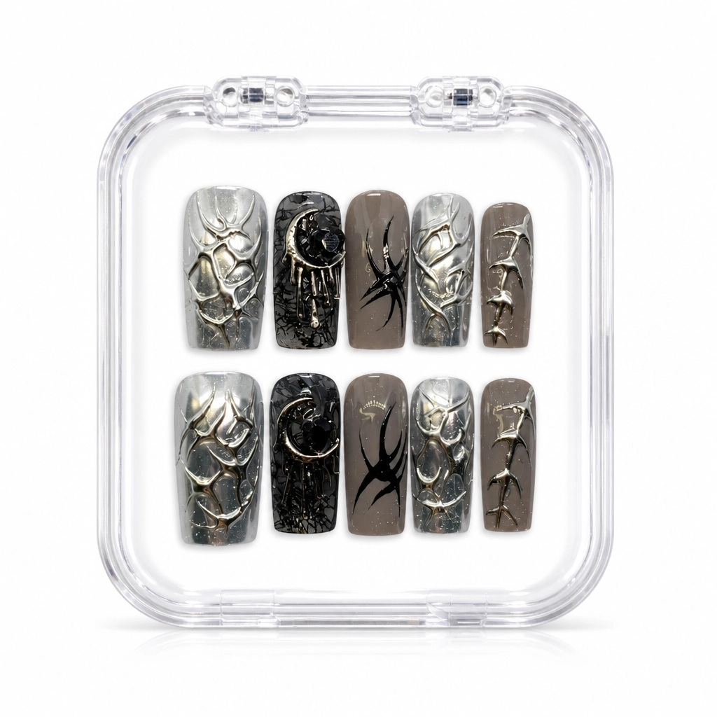 Press-on Nails Wholesale $7.90 Eclipse Charm by Yabe Vietnam