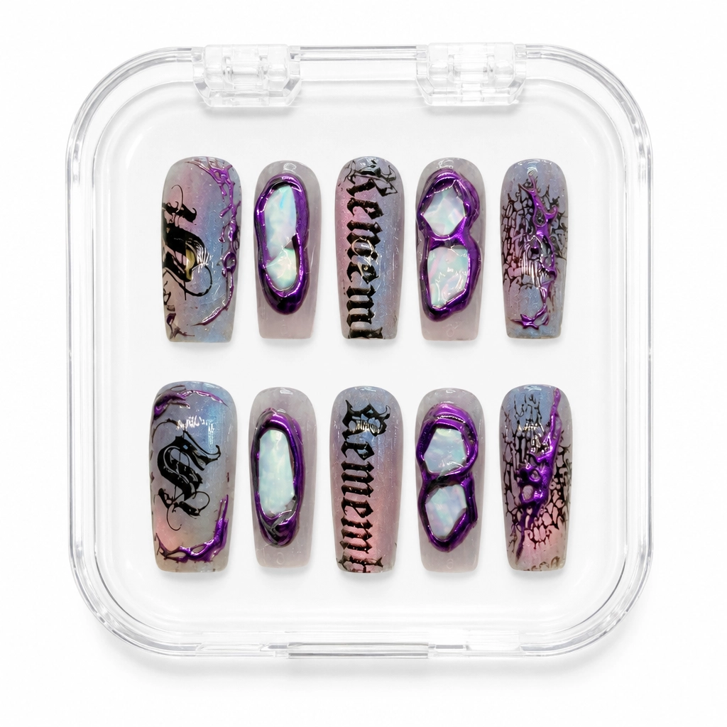 Press-on Nails Wholesale $7.90 Violet Reverie by Yabe Vietnam