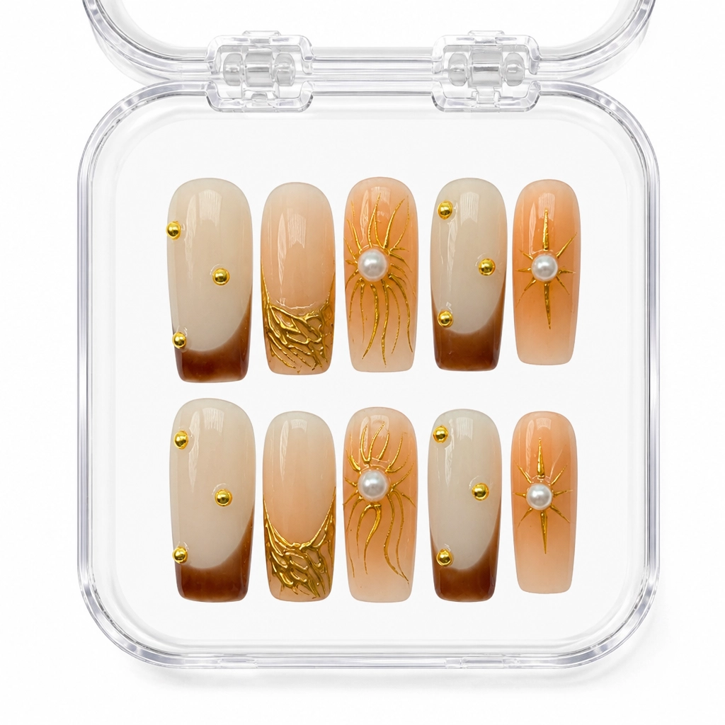 Press-on Nails Wholesale $7.90 Celestial Pearl Bliss by Yabe Vietnam