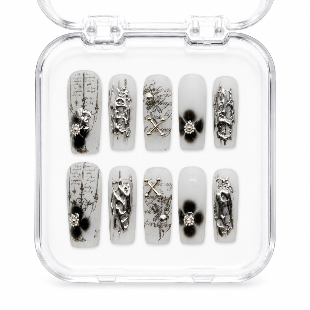 Press-on Nails Wholesale $7.90 Punk Chrome Angel by Yabe Vietnam