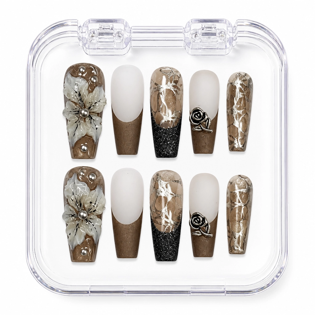 Press-on Nails Wholesale $7.90 Gothic Rose Elegance by Yabe Vietnam