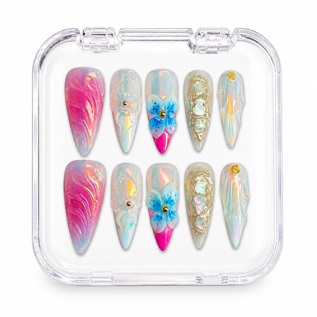 Press-on Nails Wholesale $7.90 Aurora Flames by Yabe Vietnam