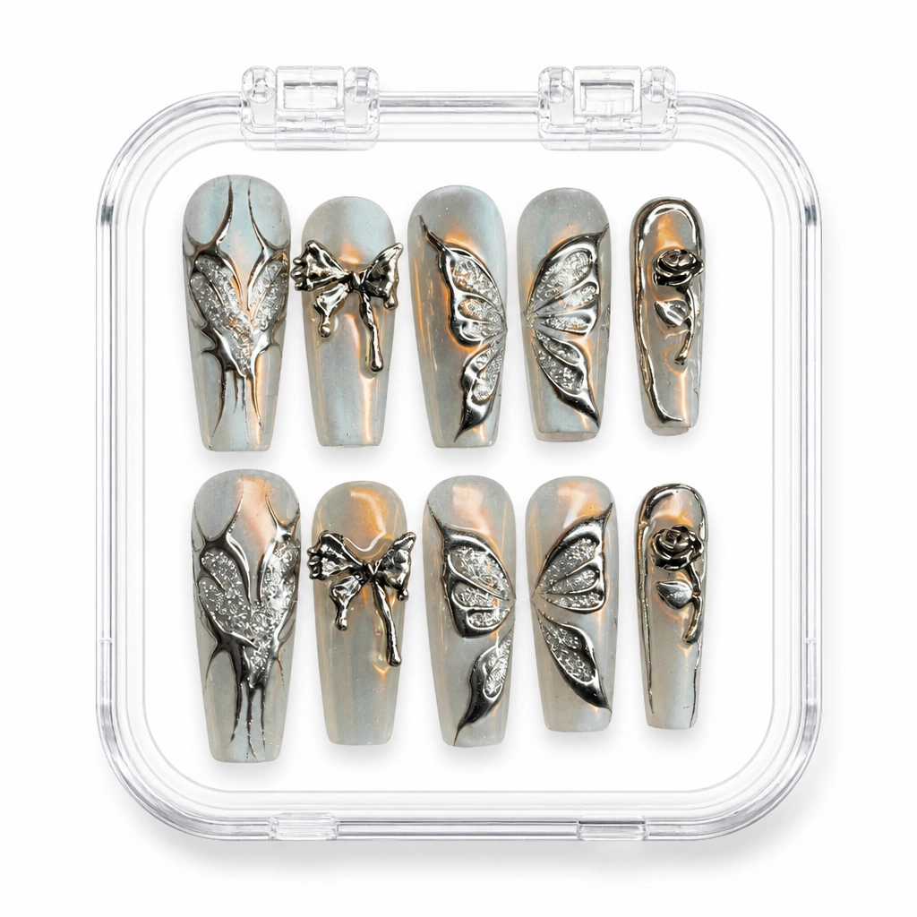 Press-on Nails Wholesale $7.90 Butterfly Mirage by Yabe Vietnam