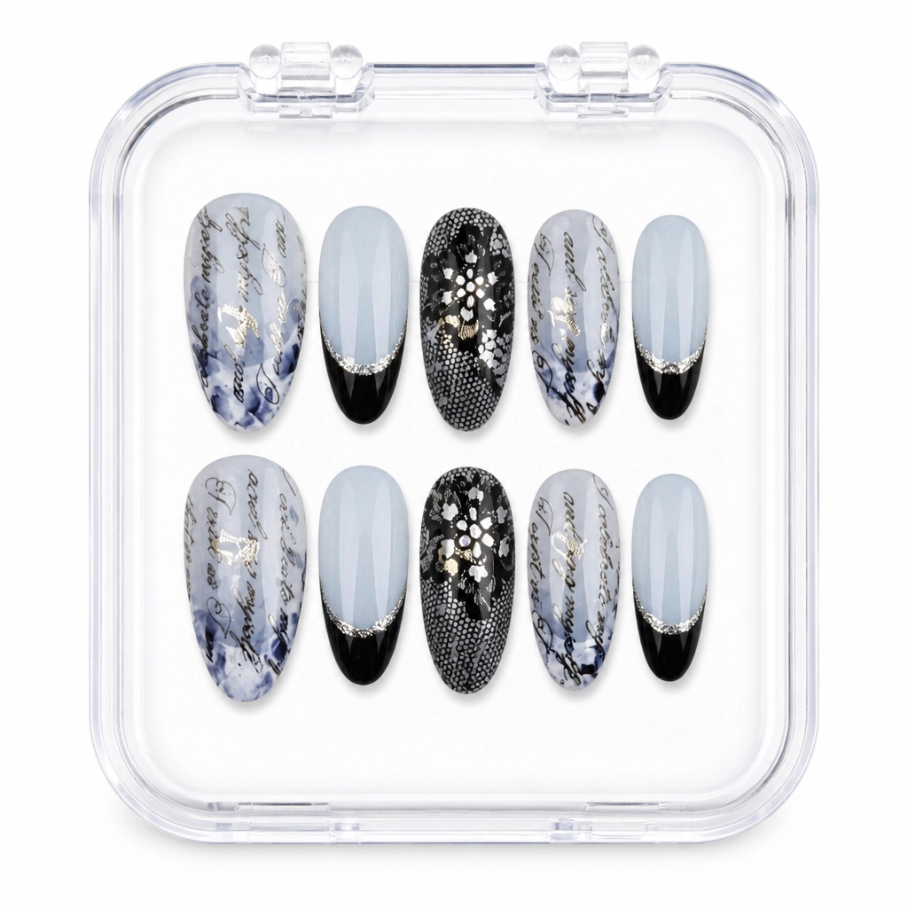 Press-on Nails Wholesale $7.90 Vintage Lace Glam by Yabe Vietnam