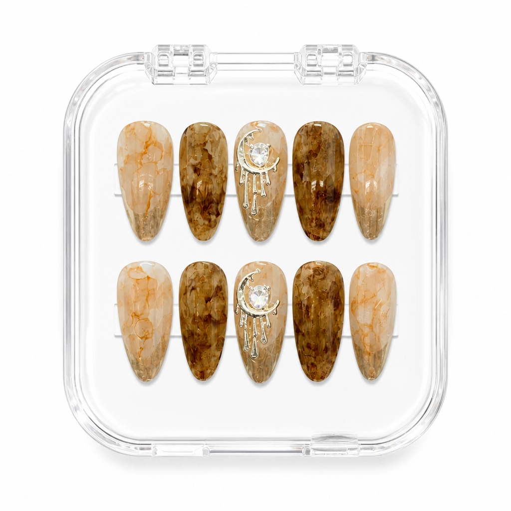 Press-on Nails Wholesale $7.90 Amber Moon Dreamer by Yabe Vietnam