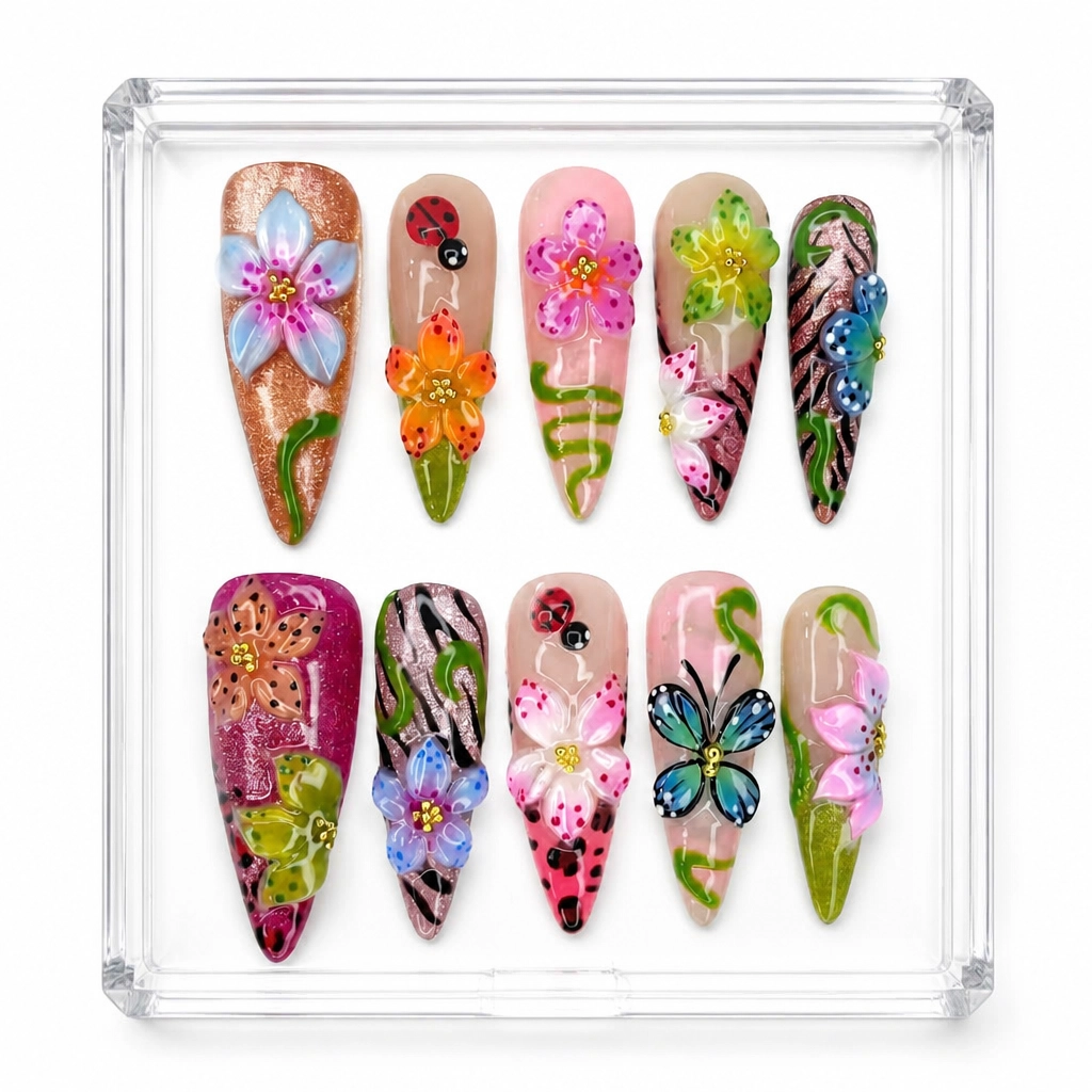 Press-on Nails Wholesale $9.90 Butterfly Bliss by Yabe Vietnam