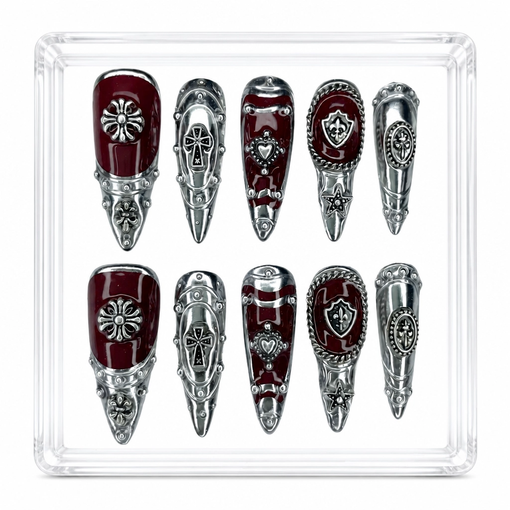 Press-on Nails Wholesale $9.90 Knight's Valor by Yabe Vietnam
