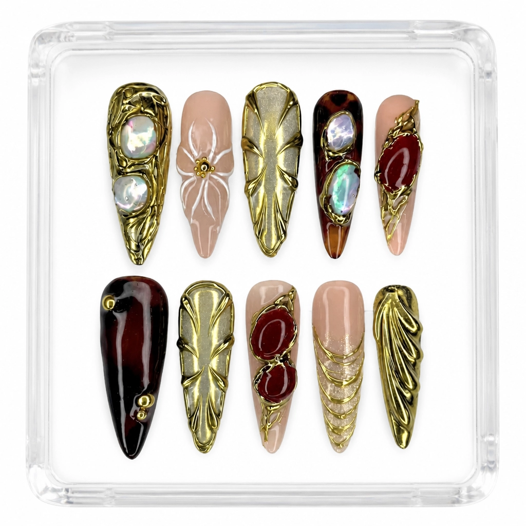Press-on Nails Wholesale $9.90 Baroque Luxe by Yabe Vietnam