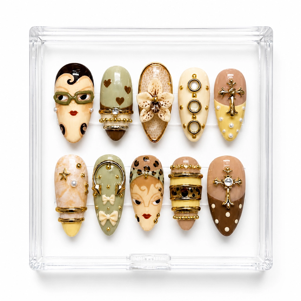 Press-on Nails Wholesale $9.90 Portrait Glamour by Yabe Vietnam