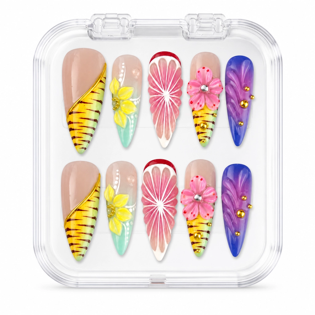 Press-on Nails Wholesale $9.90 Jungle Bloom by Yabe Vietnam