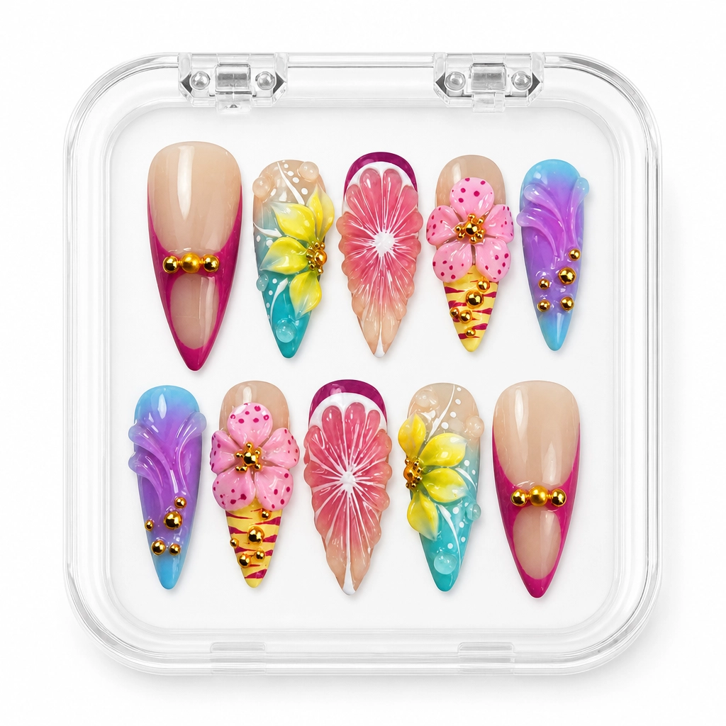 Press-on Nails Wholesale $9.90 Tropical Bliss by Yabe Vietnam