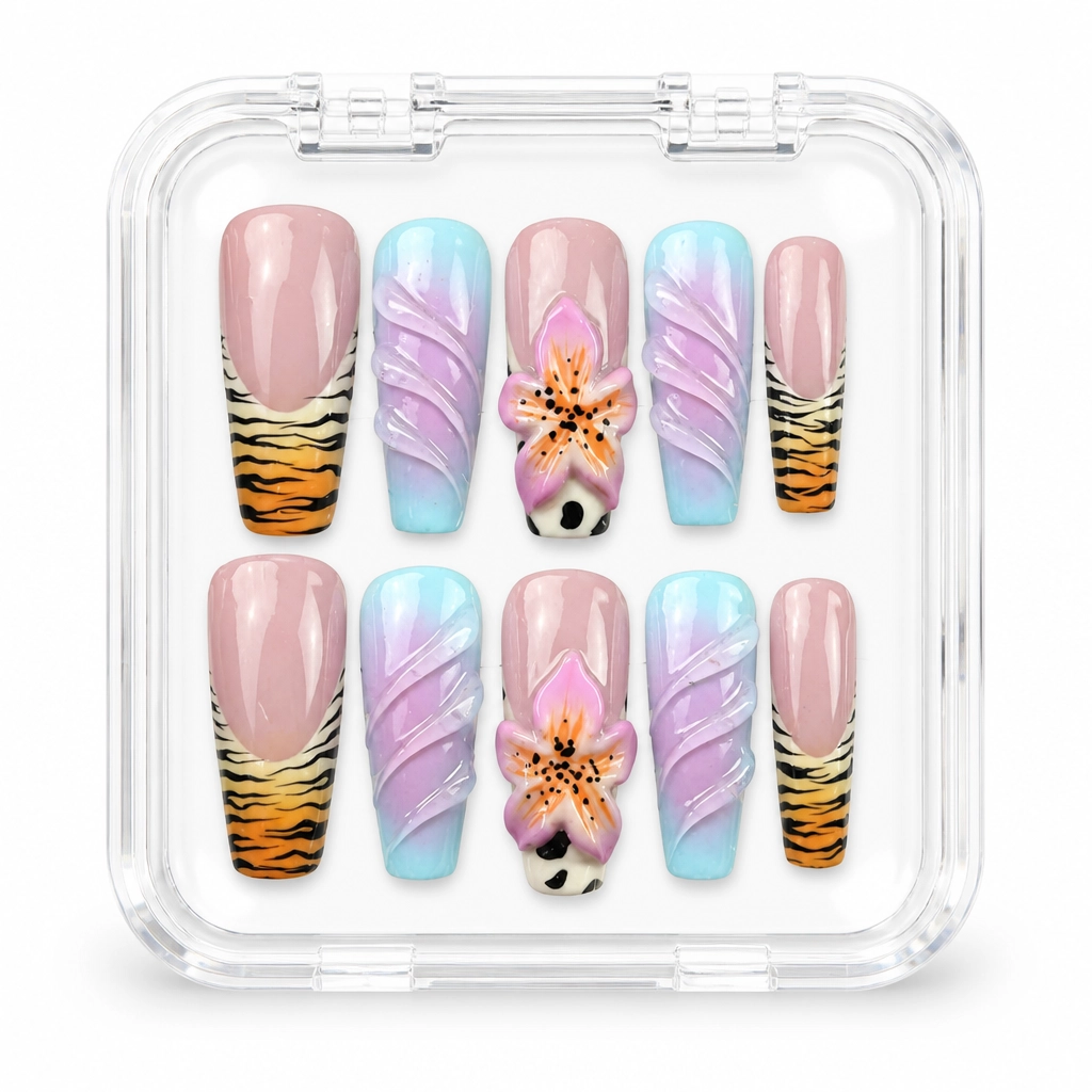 Press-on Nails Wholesale $9.90 Lily Wildflower by Yabe Vietnam