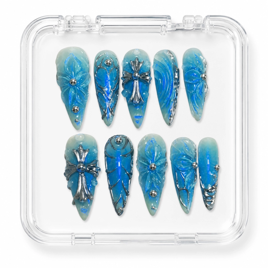 Press-on Nails Wholesale $9.90 Chrome Enchantment by Yabe Vietnam