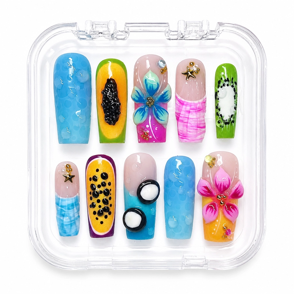 Press-on Nails Wholesale $9.90 Tropical Bliss by Yabe Vietnam