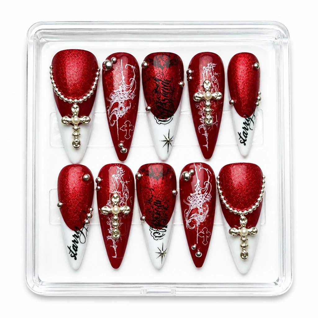 Press-on Nails Wholesale $9.90 Starry Elegance by Yabe Vietnam