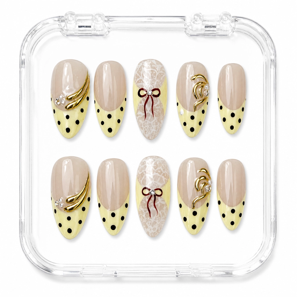 Press-on Nails Wholesale $9.90 Lace Elegance by Yabe Vietnam