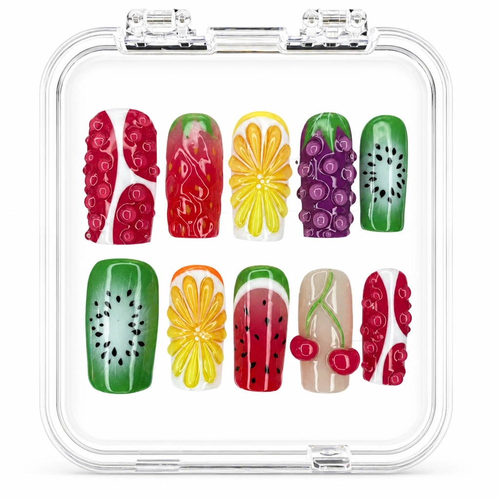 Press-on Nails Wholesale $9.90 Fruity Delight by Yabe Vietnam