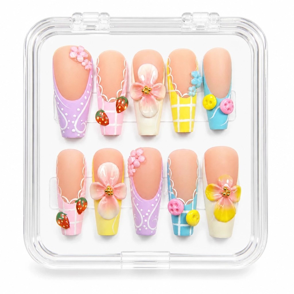 Press-on Nails Wholesale $9.90 Charm Garden by Yabe Vietnam