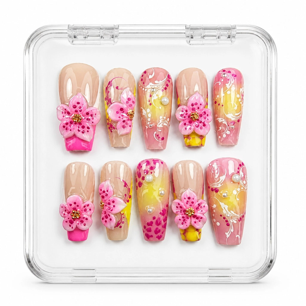 Press-on Nails Wholesale $9.90 Sakura Luxe by Yabe Vietnam