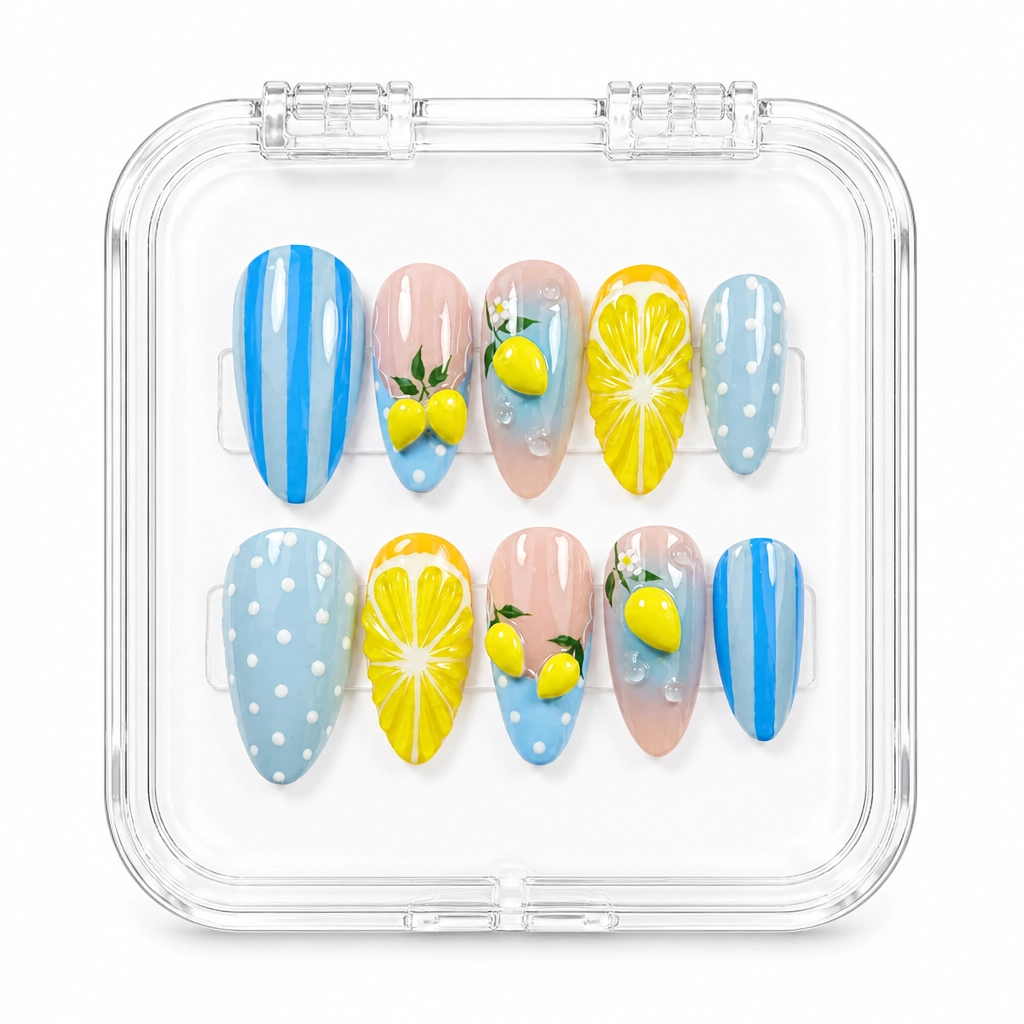 Press-on Nails Wholesale $9.90 Citrus Reverie by Yabe Vietnam