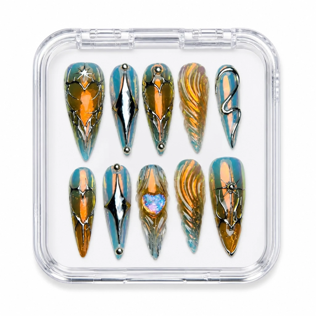 Press-on Nails Wholesale $9.90 Amber Luxe by Yabe Vietnam