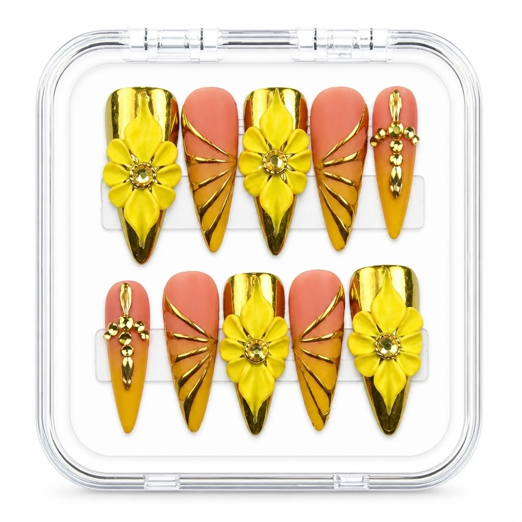 Press-on Nails Wholesale $9.90 Sunny Elegance by Yabe Vietnam