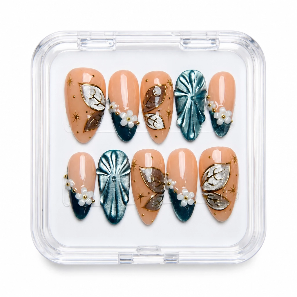 Press-on Nails Wholesale $9.90 Botanical Luxe by Yabe Vietnam