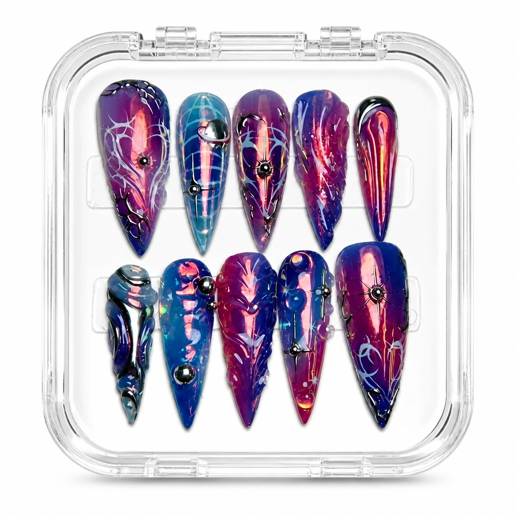 Press-on Nails Wholesale $9.90 Cosmic Elegance by Yabe Vietnam