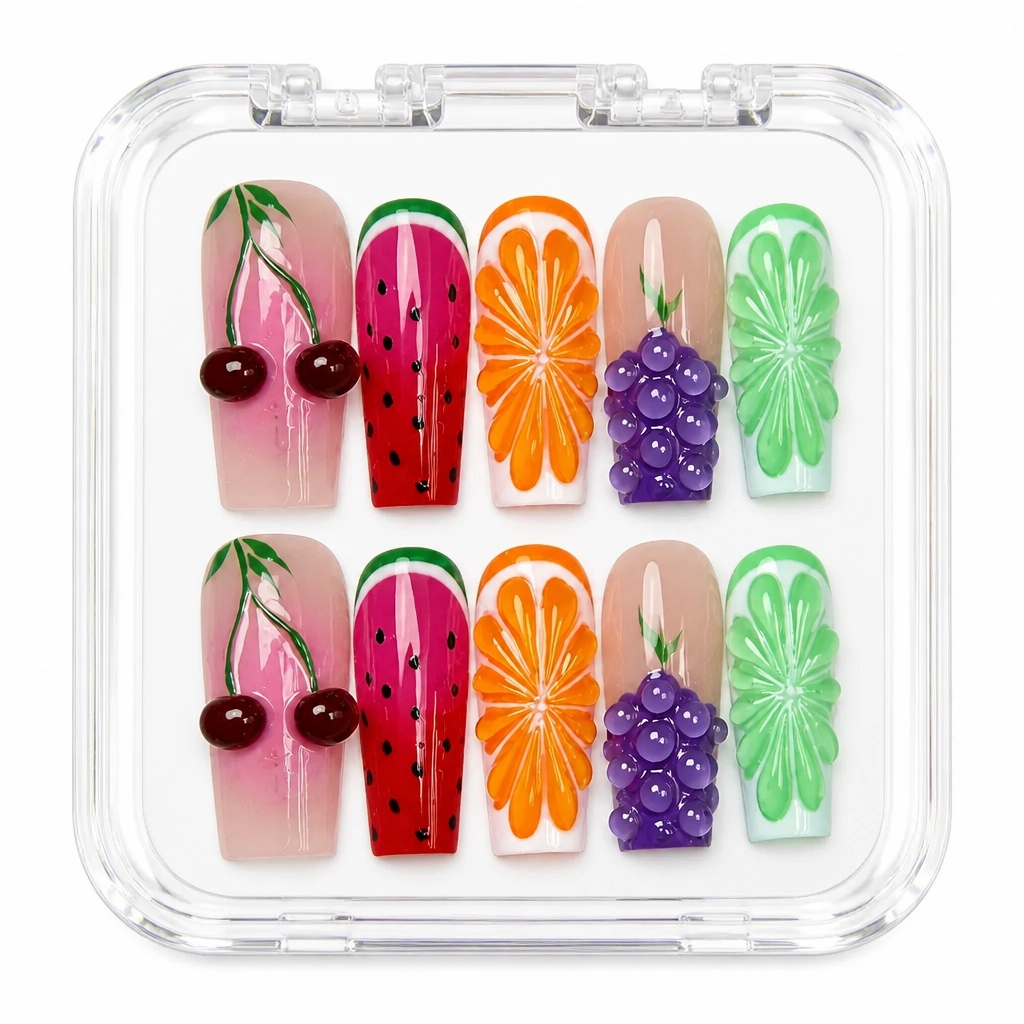 Press-on Nails Wholesale $9.90 Citrus Delight by Yabe Vietnam