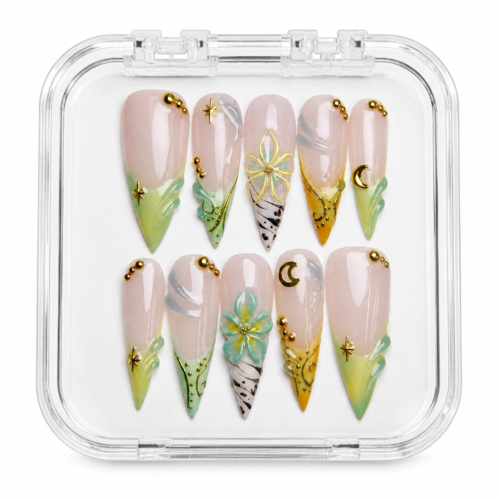 Press-on Nails Wholesale $9.90 Botanical Luxe by Yabe Vietnam