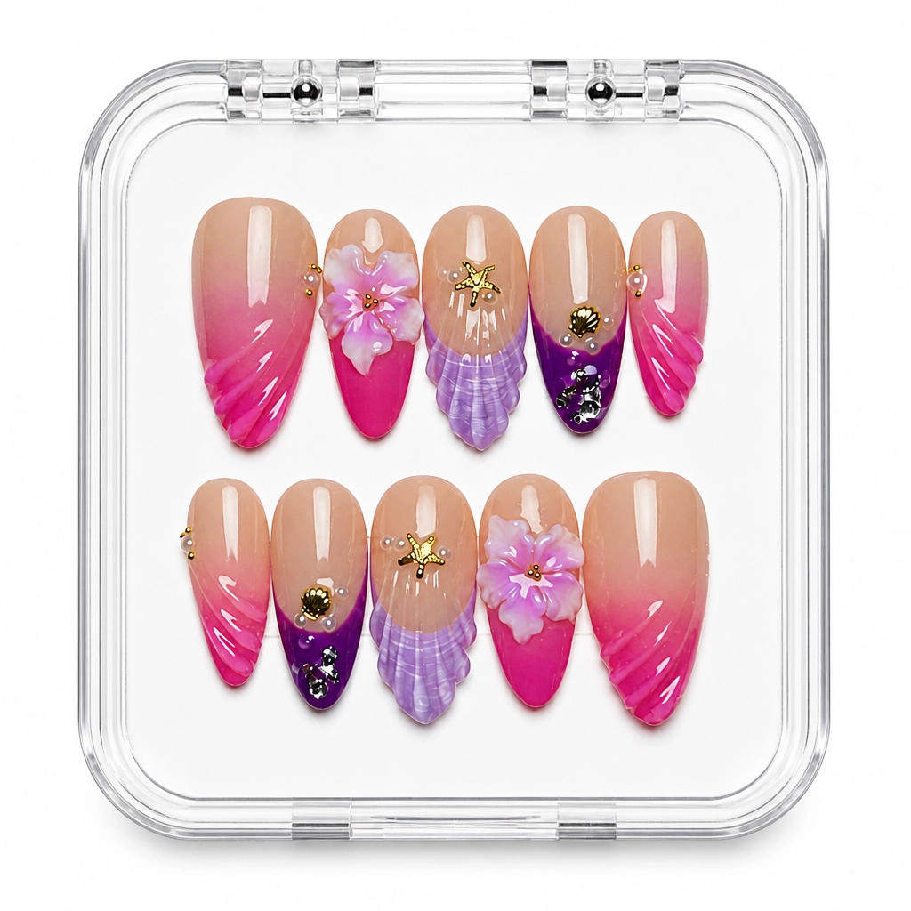 Press-on Nails Wholesale $9.90 Floral Dreamscape by Yabe Vietnam