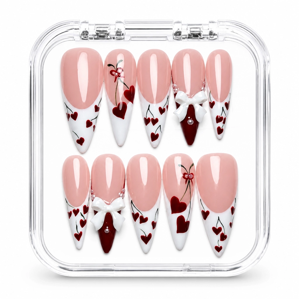 Press-on Nails Wholesale $9.90 Crimson Romance by Yabe Vietnam