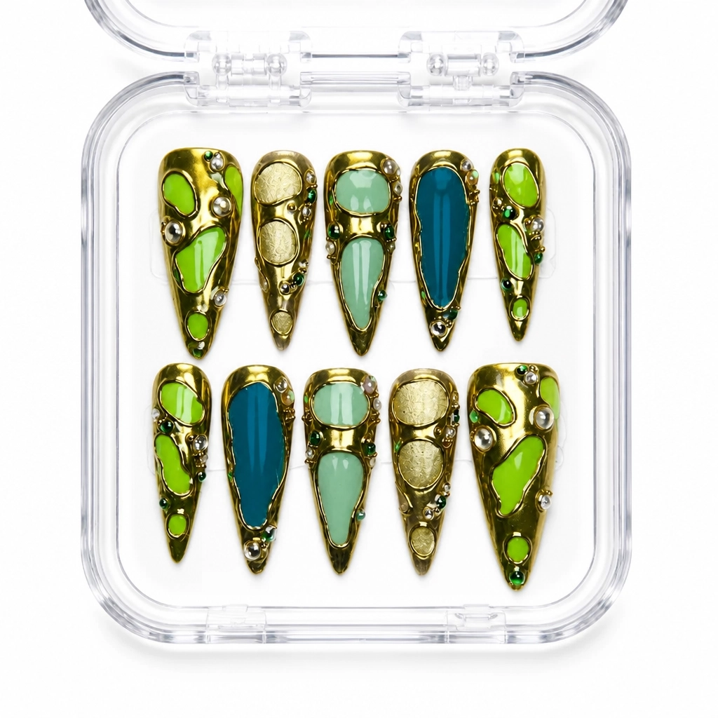 Press-on Nails Wholesale $9.90 Velvet Emerald Luxe by Yabe Vietnam