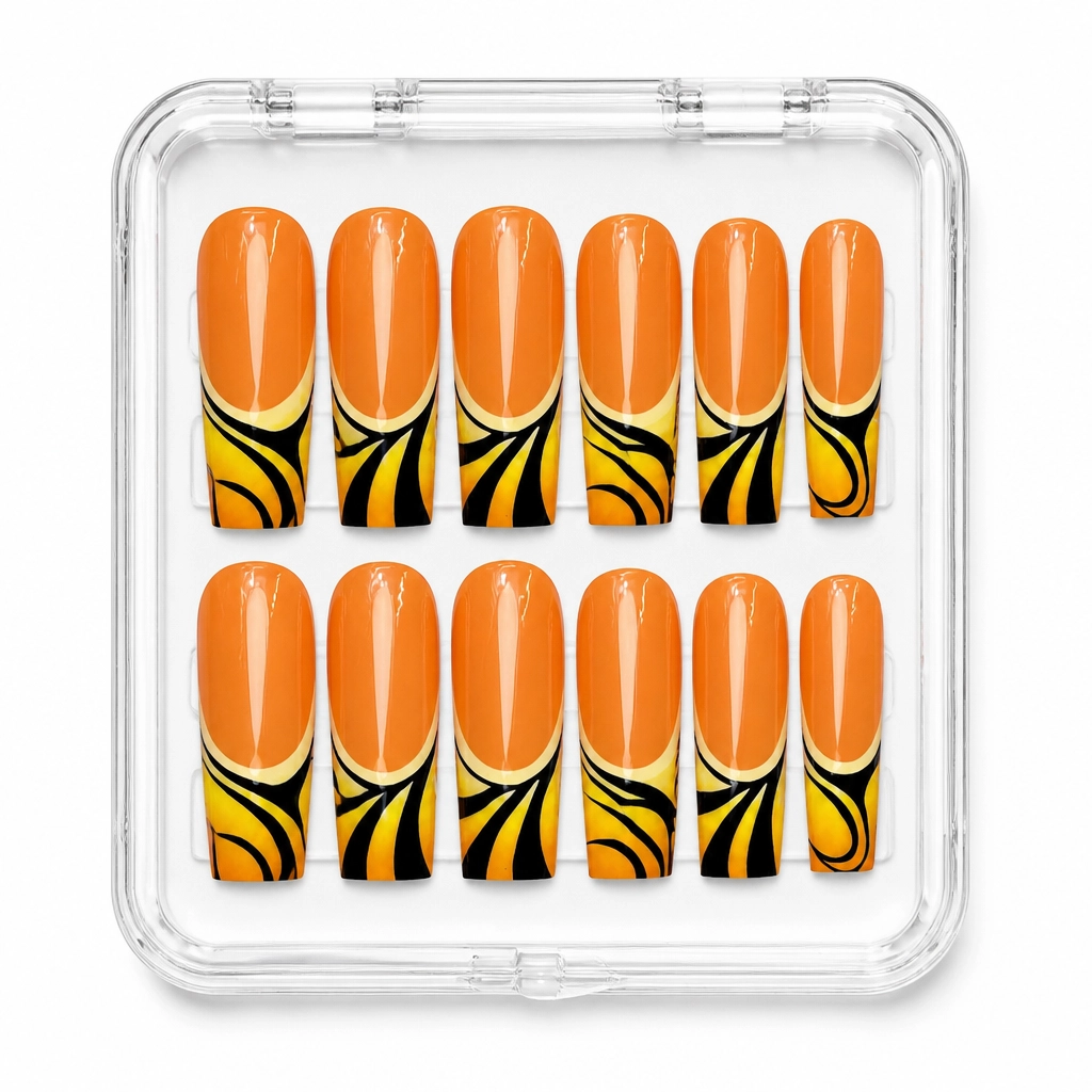 Press-on Nails Wholesale $9.90 Sunset Stripes by Yabe Vietnam